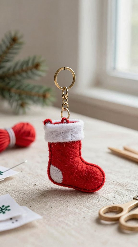quick festive keychain gift