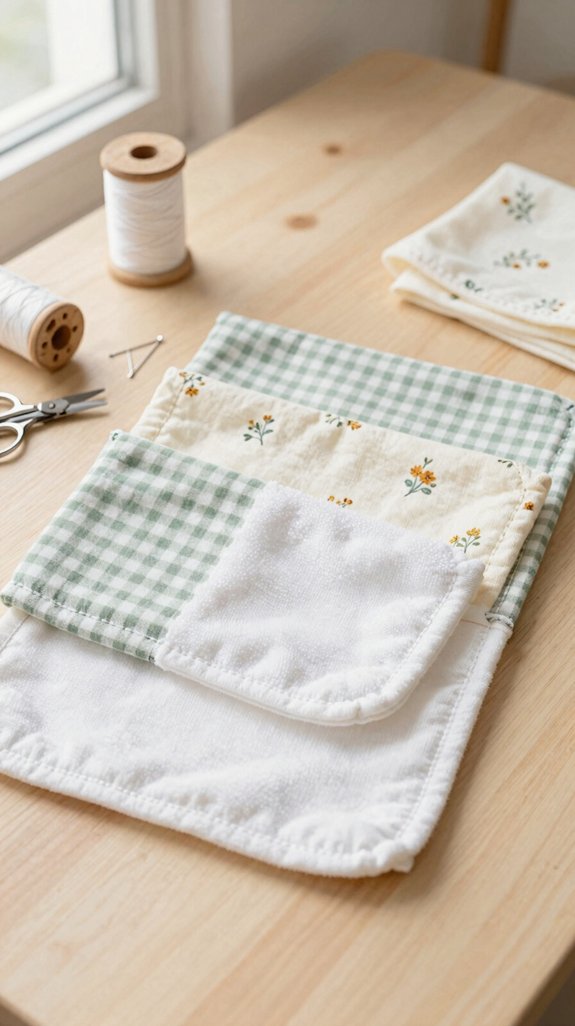 quick flannel burp cloths gift