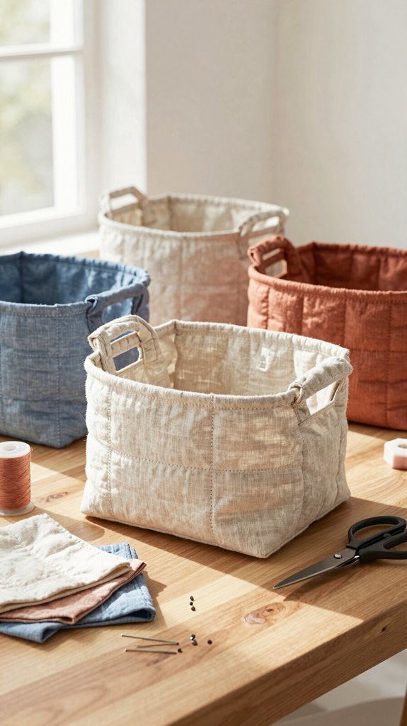 quick reversible eco fabric baskets