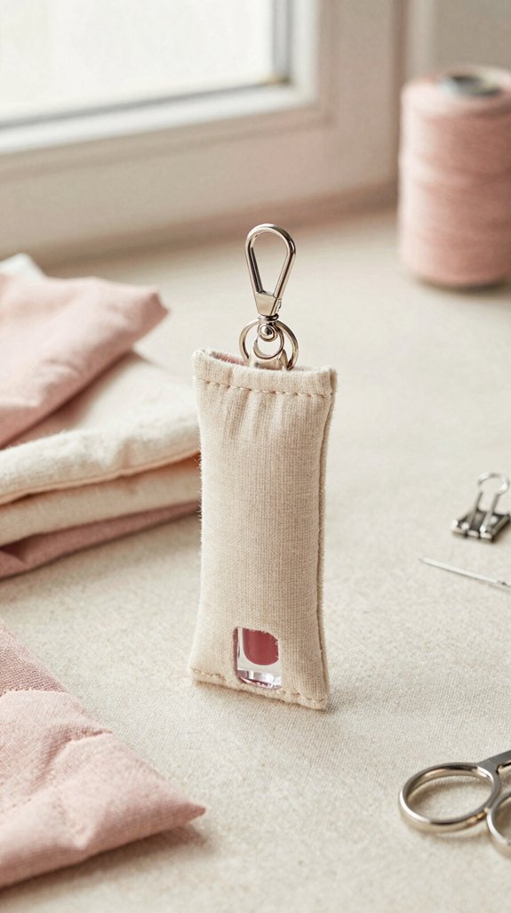 quick sew lip gloss keychain