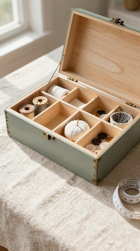 removable labeled sewing storage