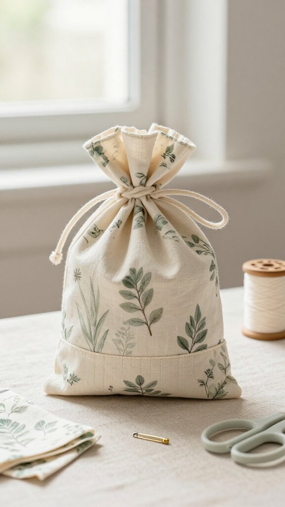 reusable fabric gift bag zipper