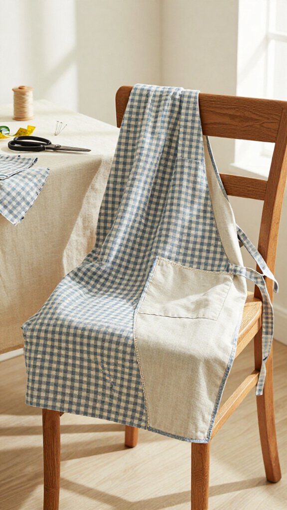 reversible beginner apron with ties
