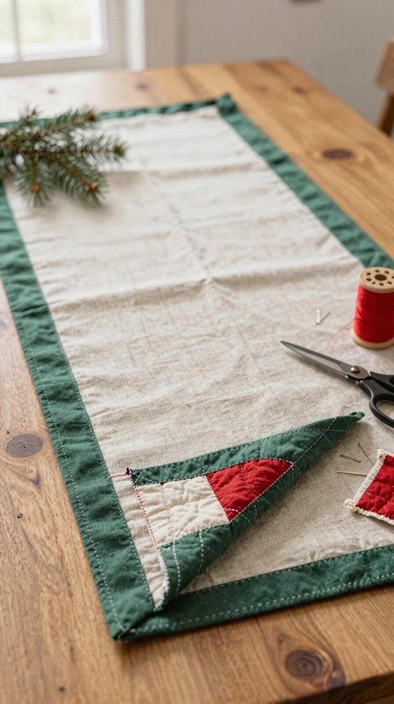 reversible holiday table runner