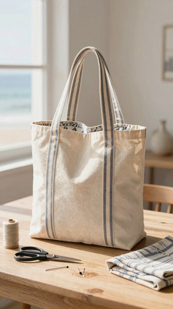 roomy waterproof beach tote
