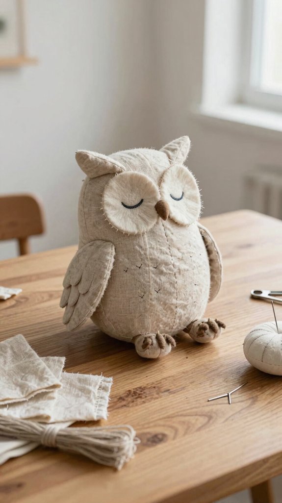 round tummy owl plush