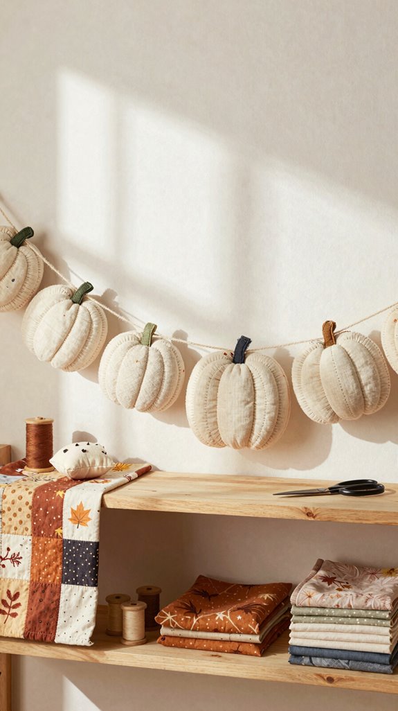 seasonal shelf for quilt room