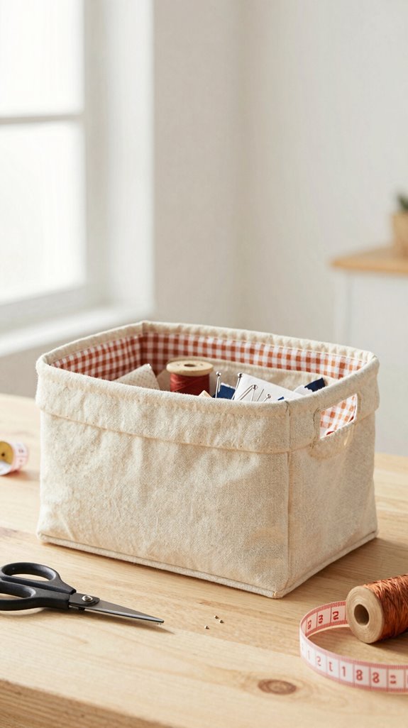 sew a reversible fabric basket