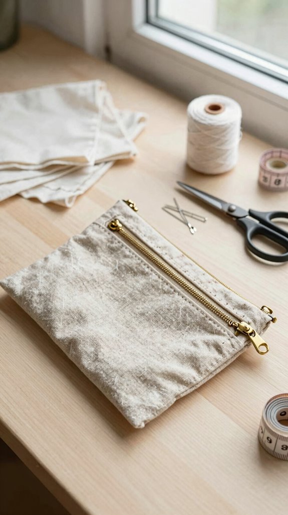 sew a zipper pouch