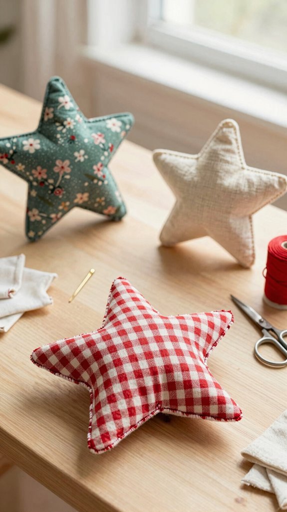 sew festive christmas fabric stars
