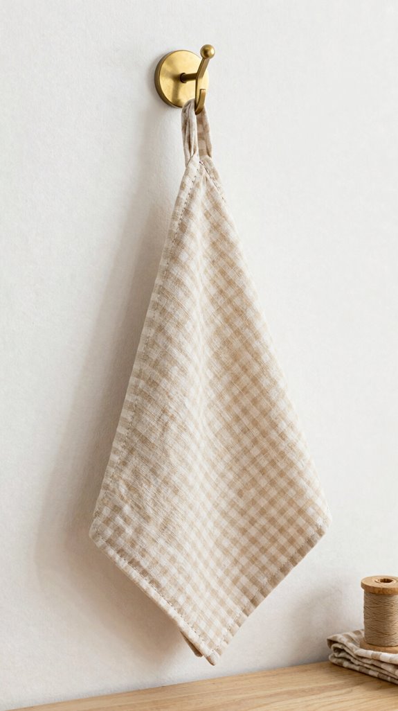 sew on tea towel loop