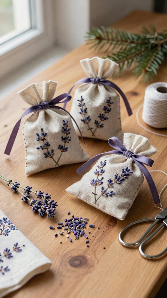 sew simple lavender sachet pouches