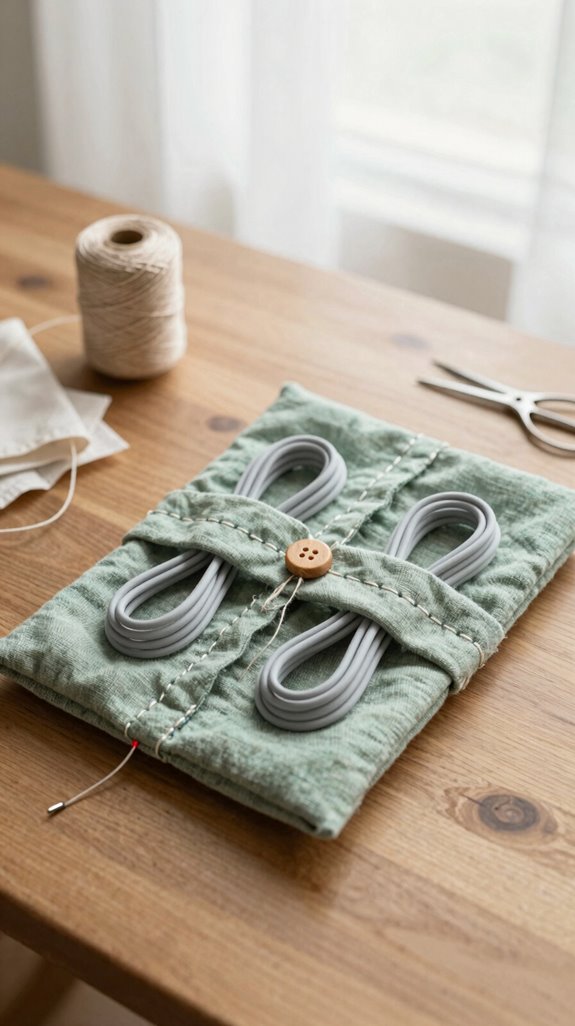 sewed cotton cord organizer