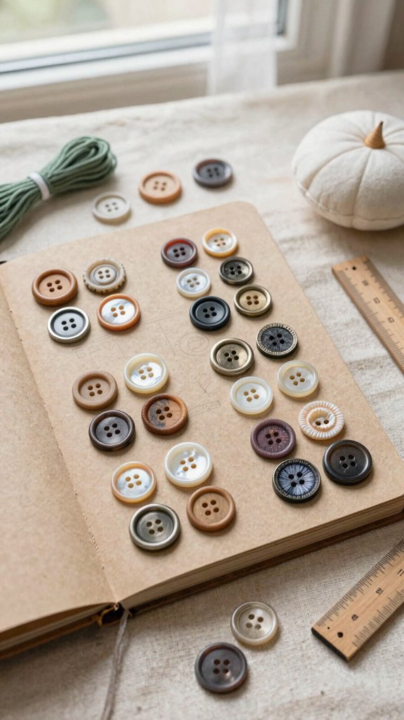 sewing button collection layout
