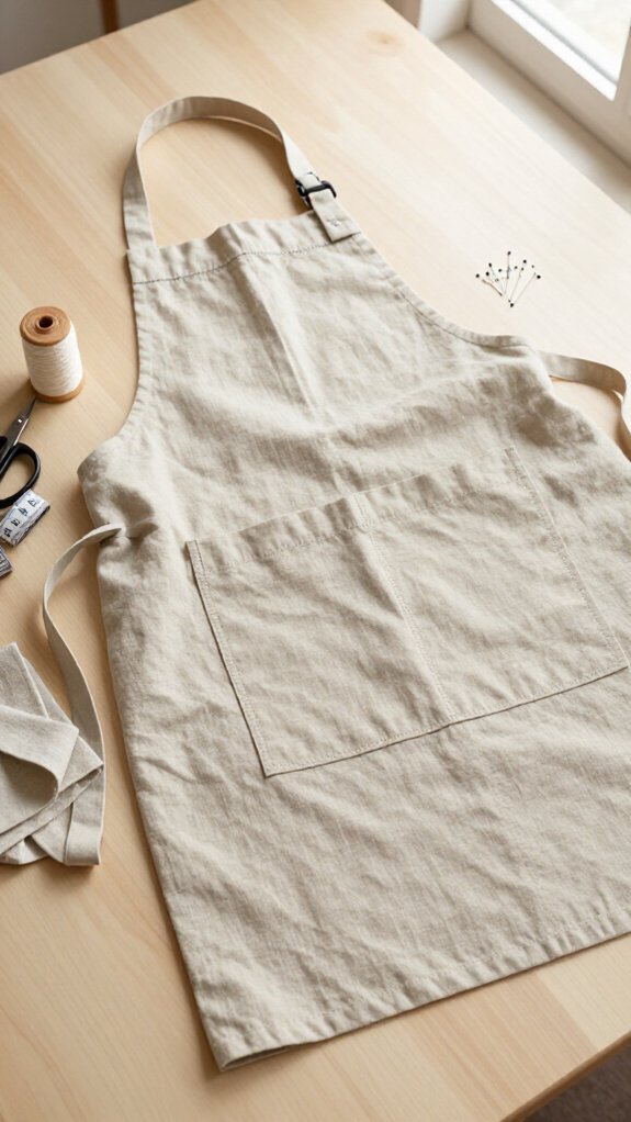 simple cotton apron tutorial
