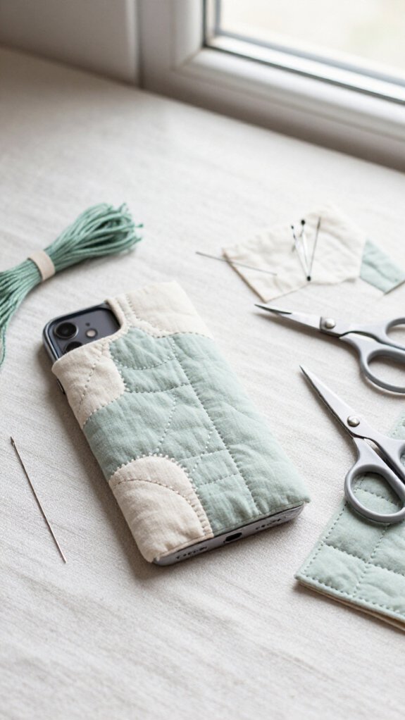 simple diy fabric phone sleeve
