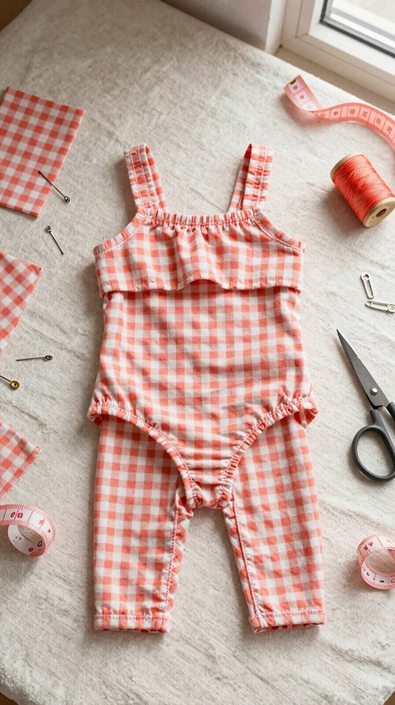 simple handmade doll swimsuit