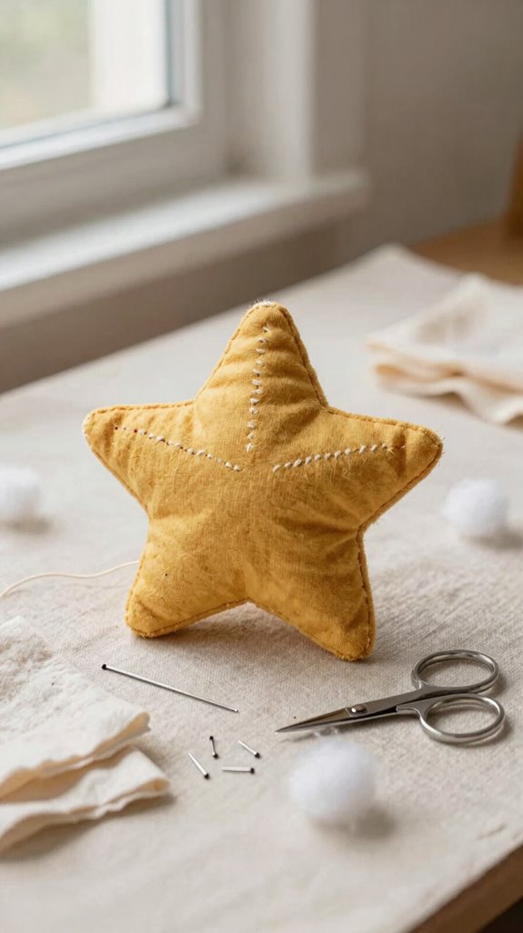small cheerful fabric star