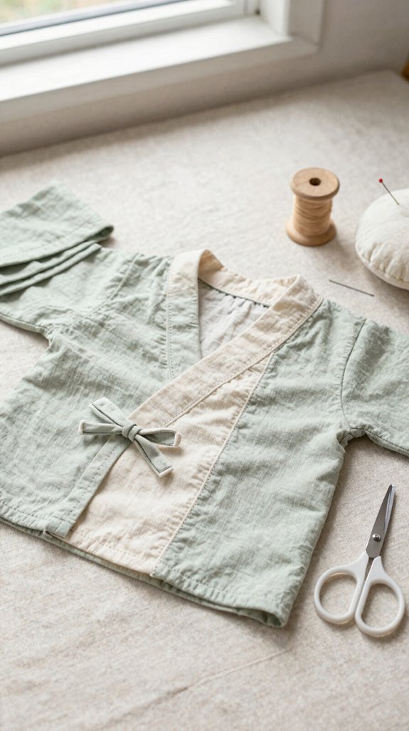 soft knit wrap baby top