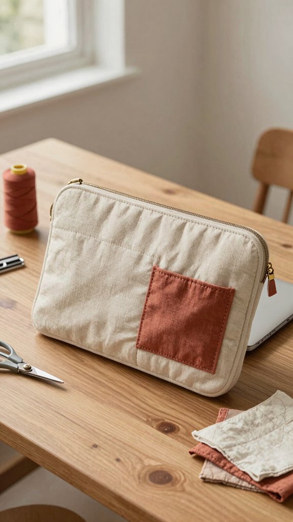 soft padded laptop zipper safe