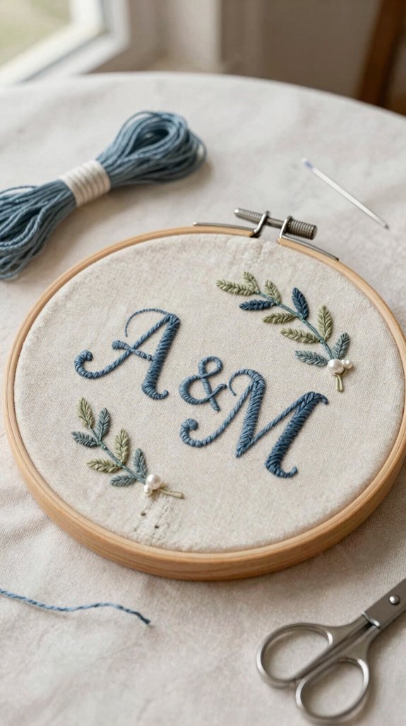 soft wedding keepsake hoop gift