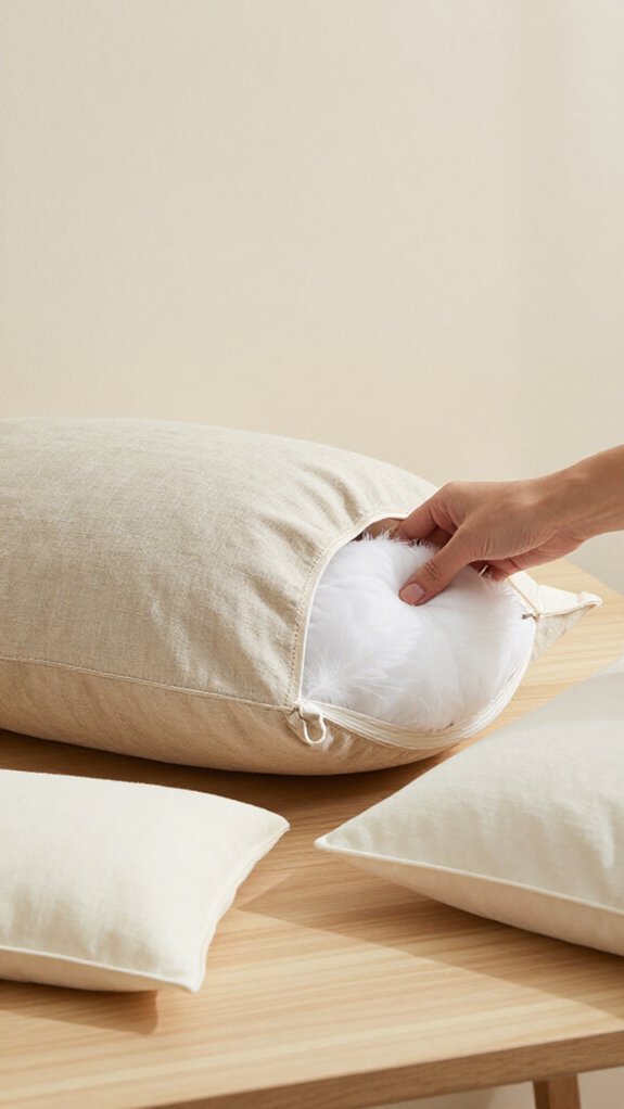 square pillow insert sizing tips