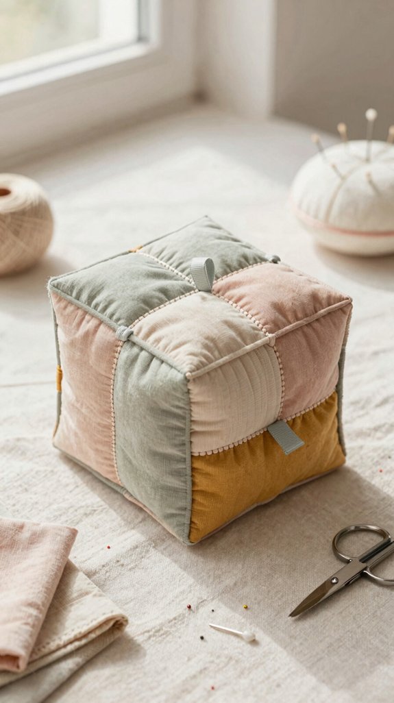 squishy scrap fabric baby cube