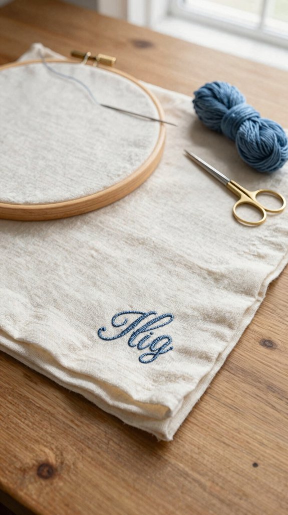 stitch bold fabric letters