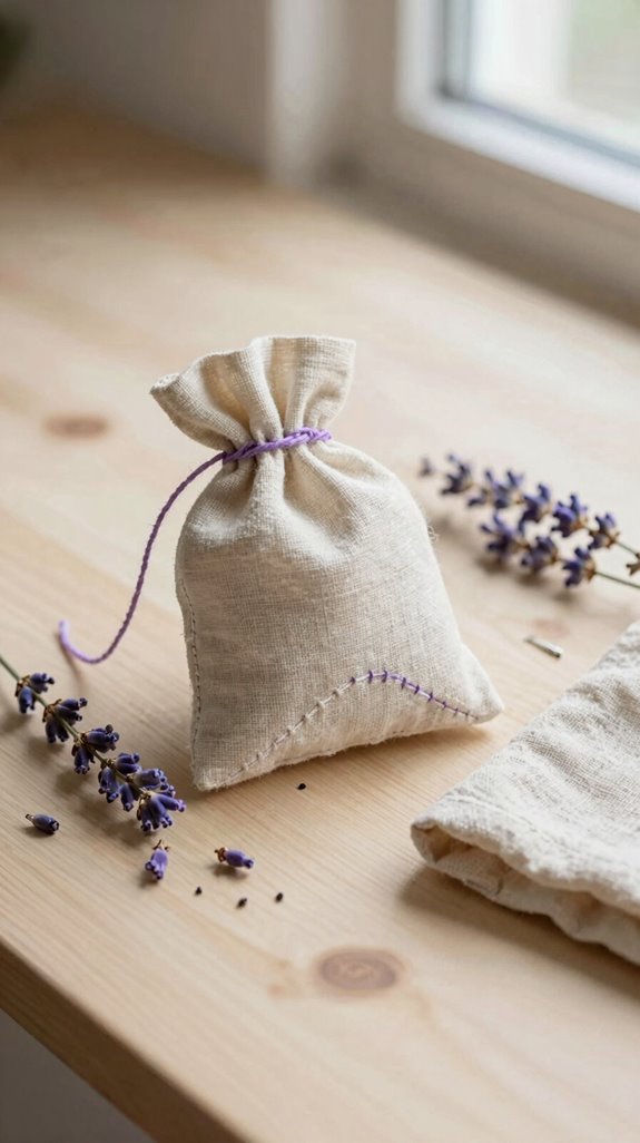 stitched lavender drawer sachet