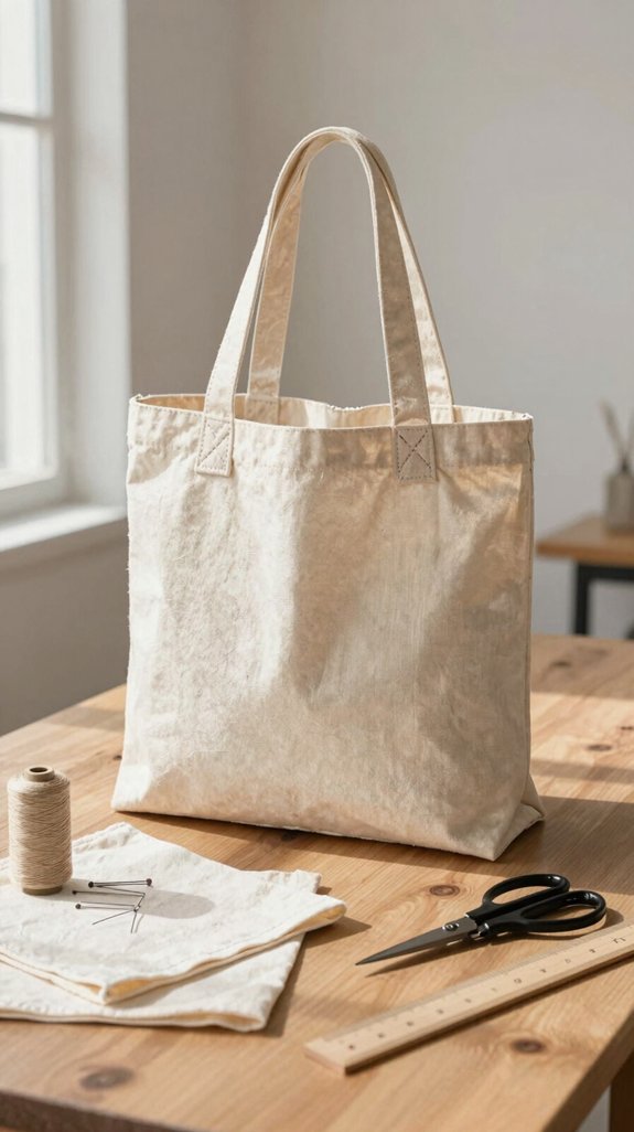 sturdy quilted canvas tote