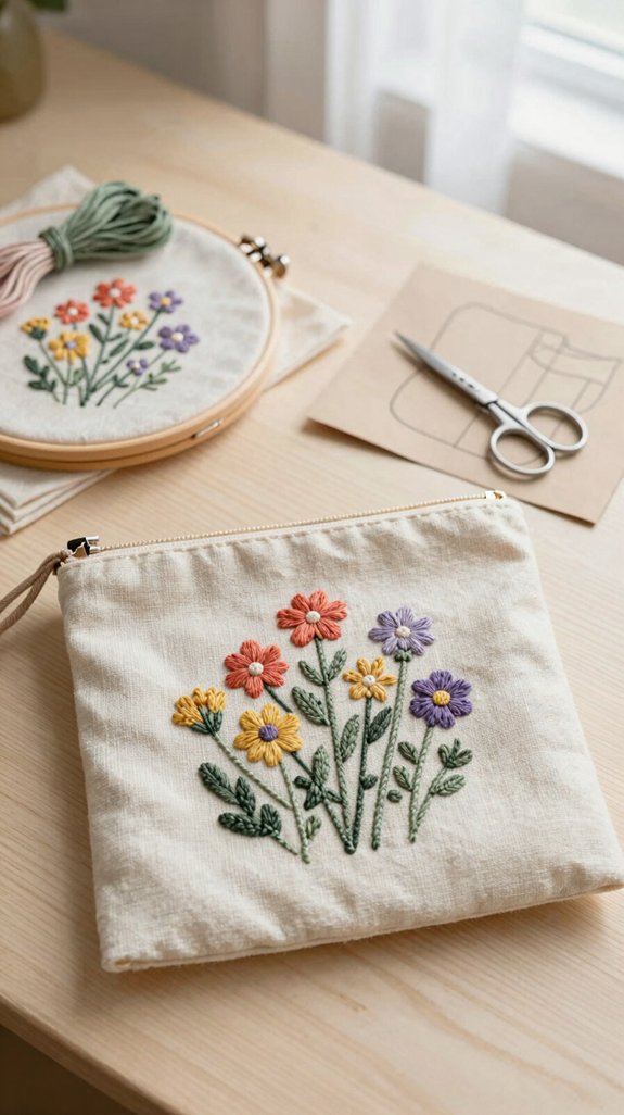 sunny field wildflower tote