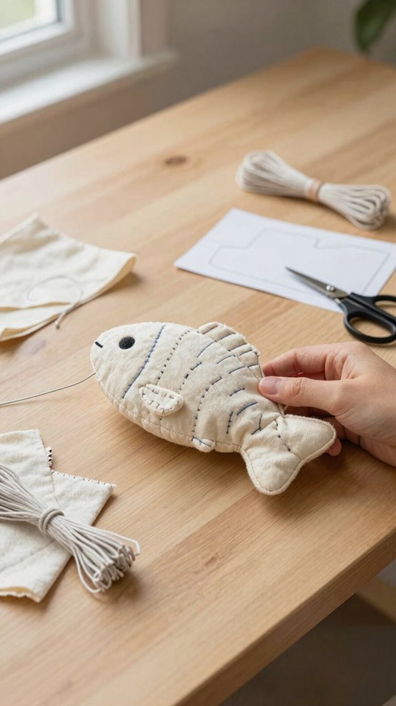 tiny no sew cat toy pillows