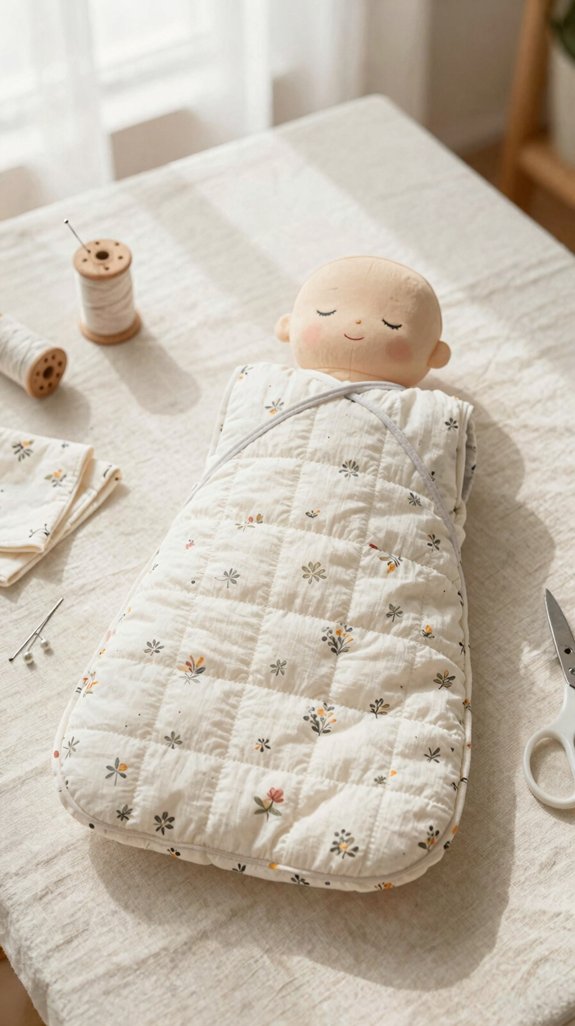 tiny no sew doll sleep sack