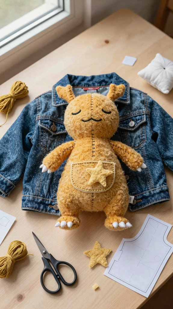tiny velcro pocket plush monster