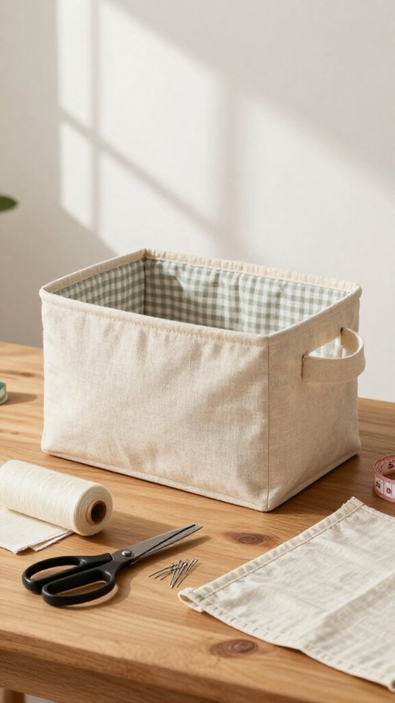 topstitch fabric storage bin