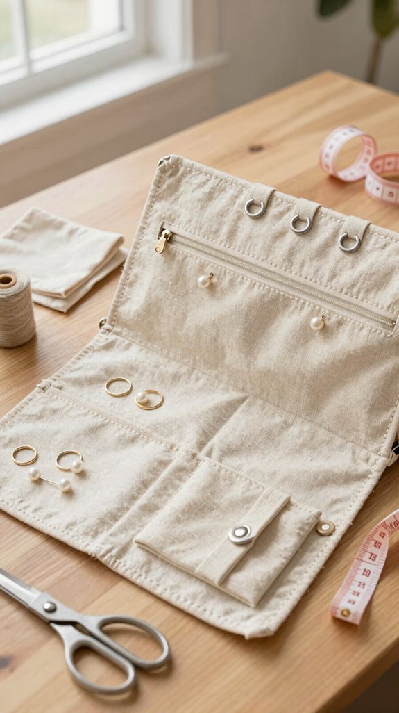 travel jewelry organizer roll