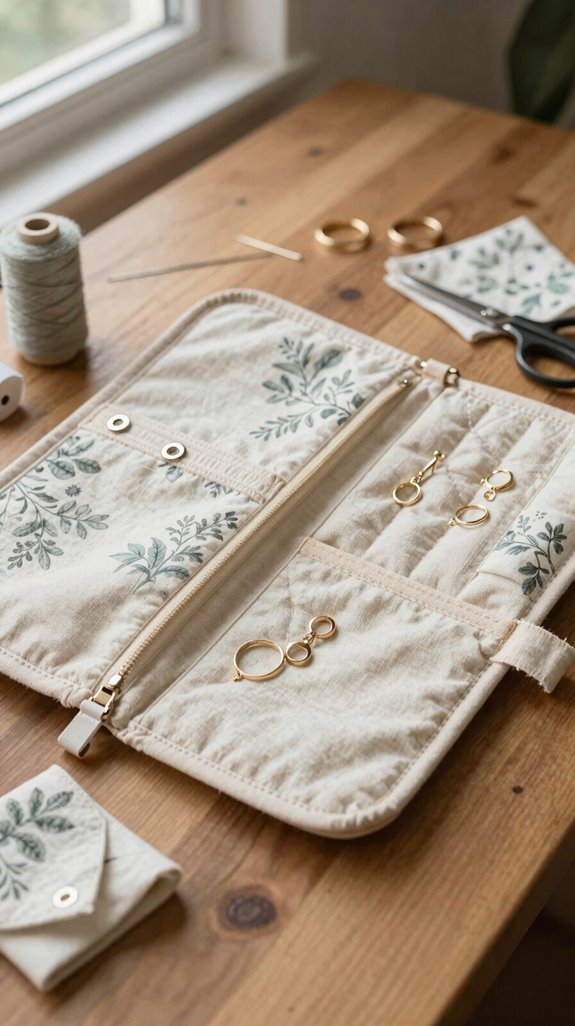 travel jewelry roll hanger strap