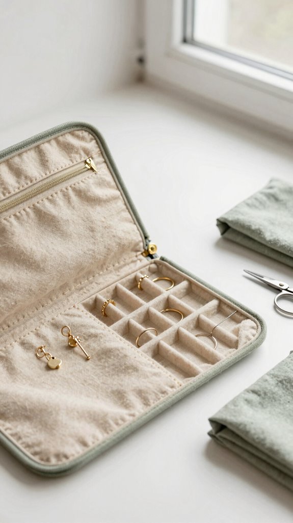 travel jewelry roll organizer