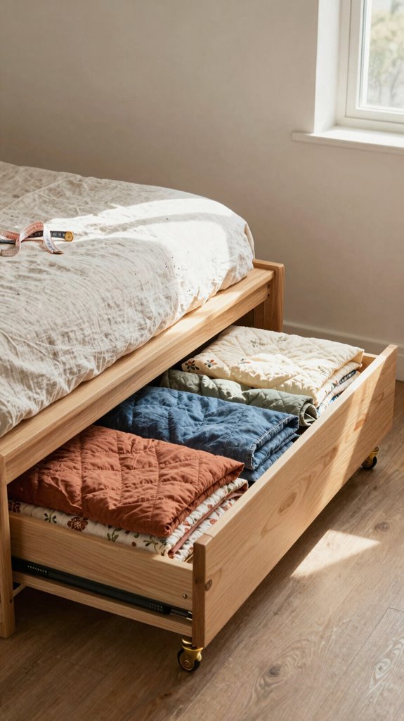 under bed fabric storage bins
