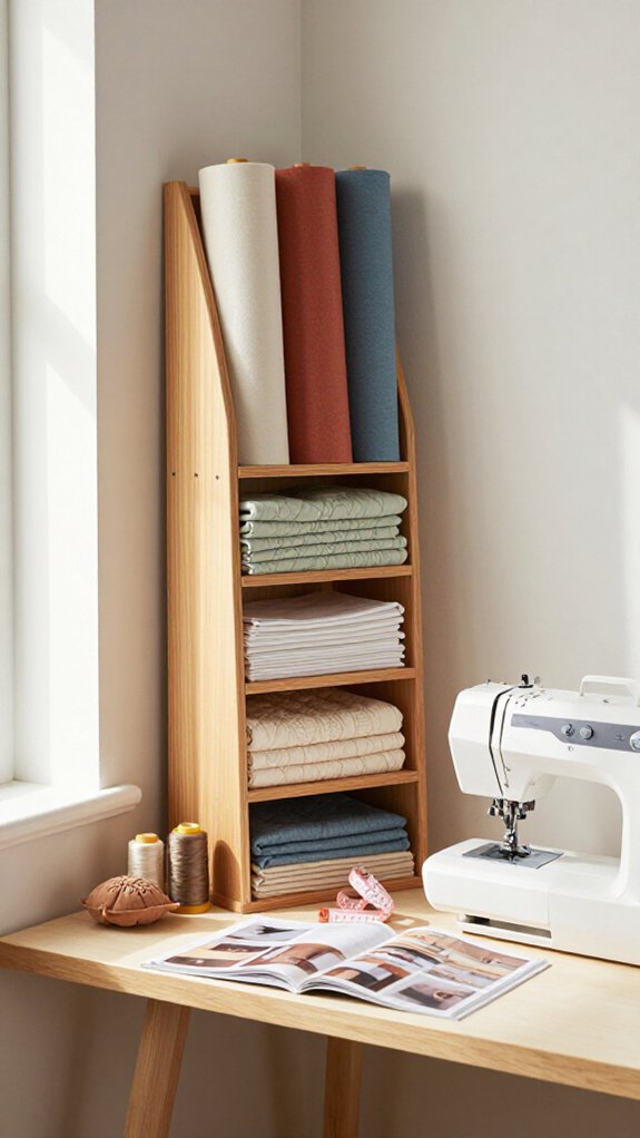 vertical fabric storage solutions