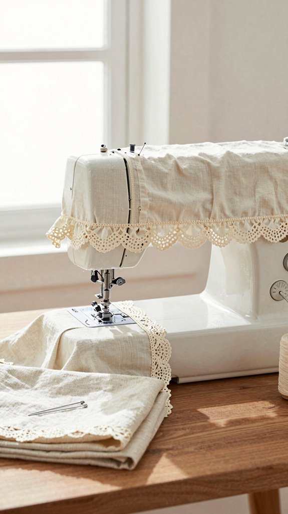 vintage lace trim sewing cover