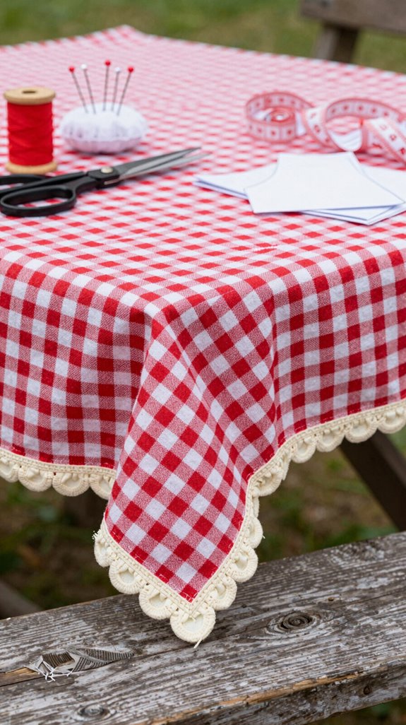 vintage picnic tablecloth sewing tips