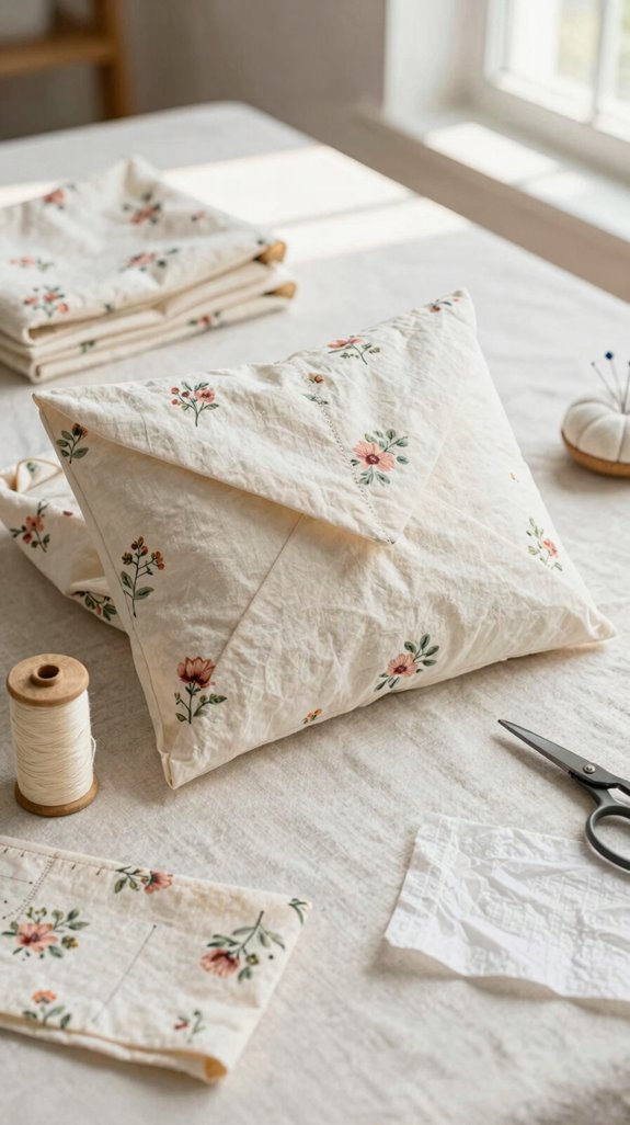 vintage pillow cover envelope closure