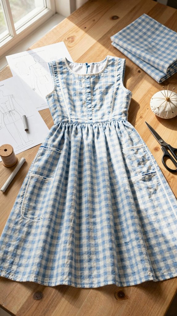 vintage quick sew house dress